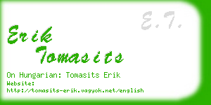 erik tomasits business card